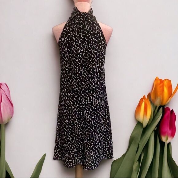 BANANA REPUBLIC FACTORY NWT SLEEVELESS DRESS BLACK WHITE SIZE 0 - Picture 4 of 10